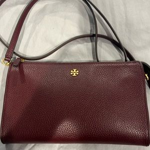 Tory Burch, Burgundy, Crossbody wallet/bag